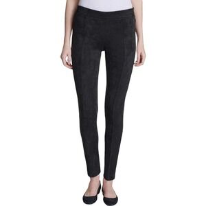 Andrew Marc Women's Super Soft Stretch Faux Suede Pull On Pants Black Large